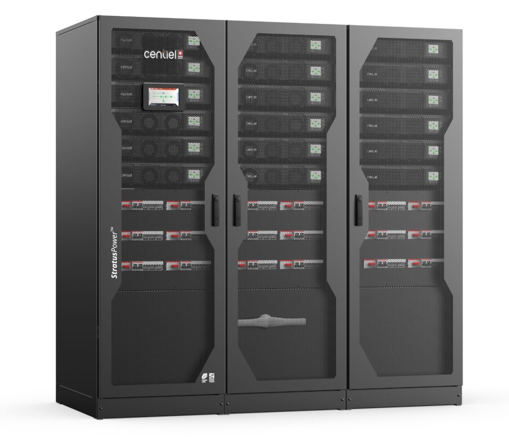 Centiel StratusPower UPS modular 3 Phase, kabinet 1.125 kW tampak samping